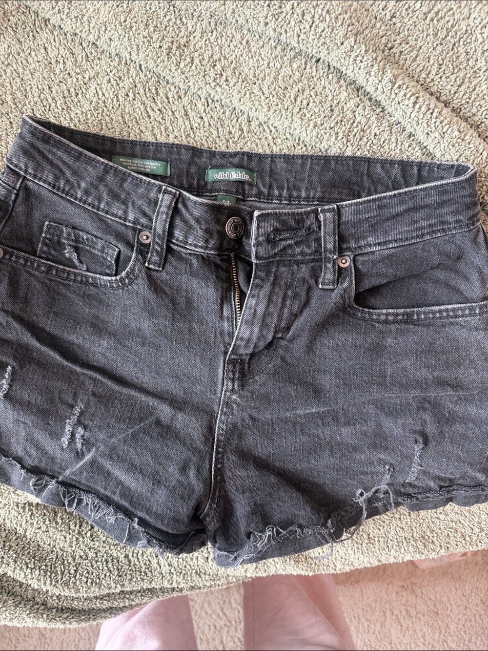 wild fable black distressed jean shorts
